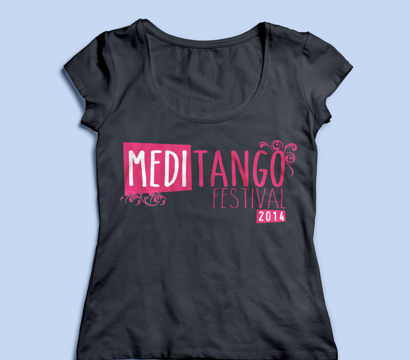 Elaborazione grafica e stampa t-shirt per festival "Meditango2014"