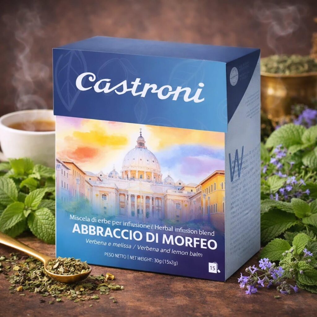 Grafica per packaging astucci tè Castroni