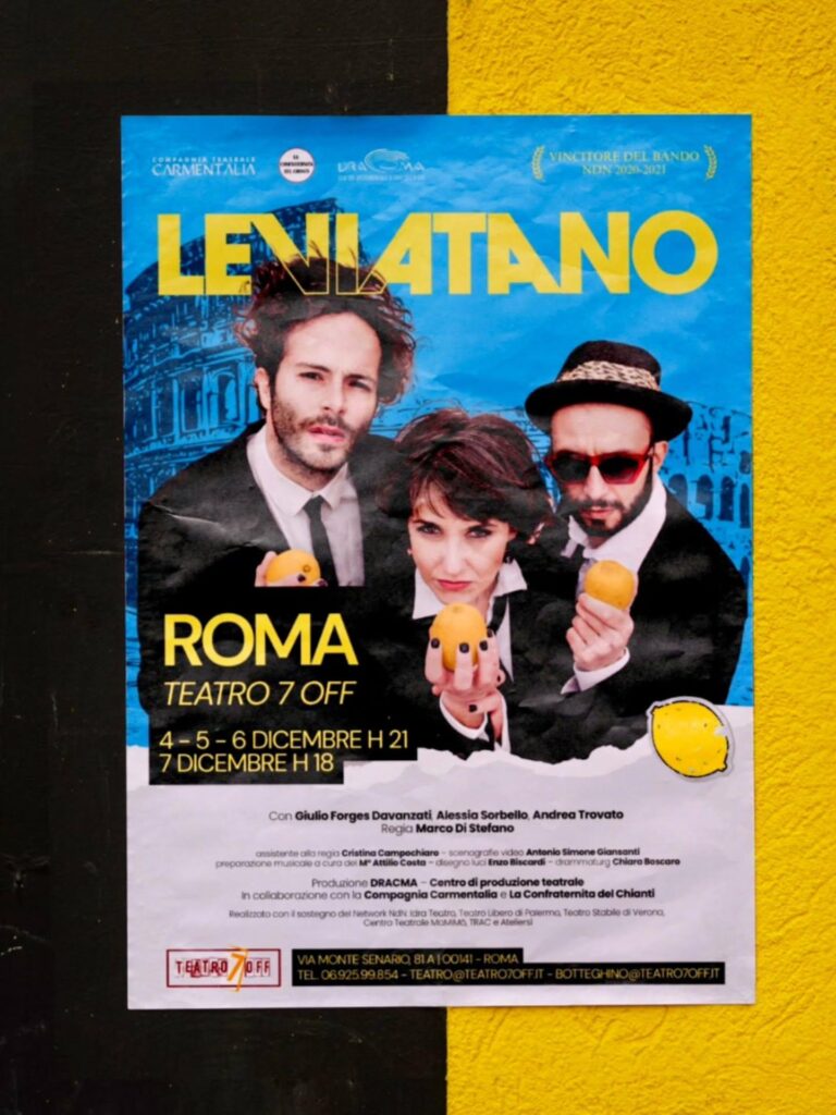 Progettazione grafica locandina per spettacolo teatrale a Roma compagnia Carmentalia