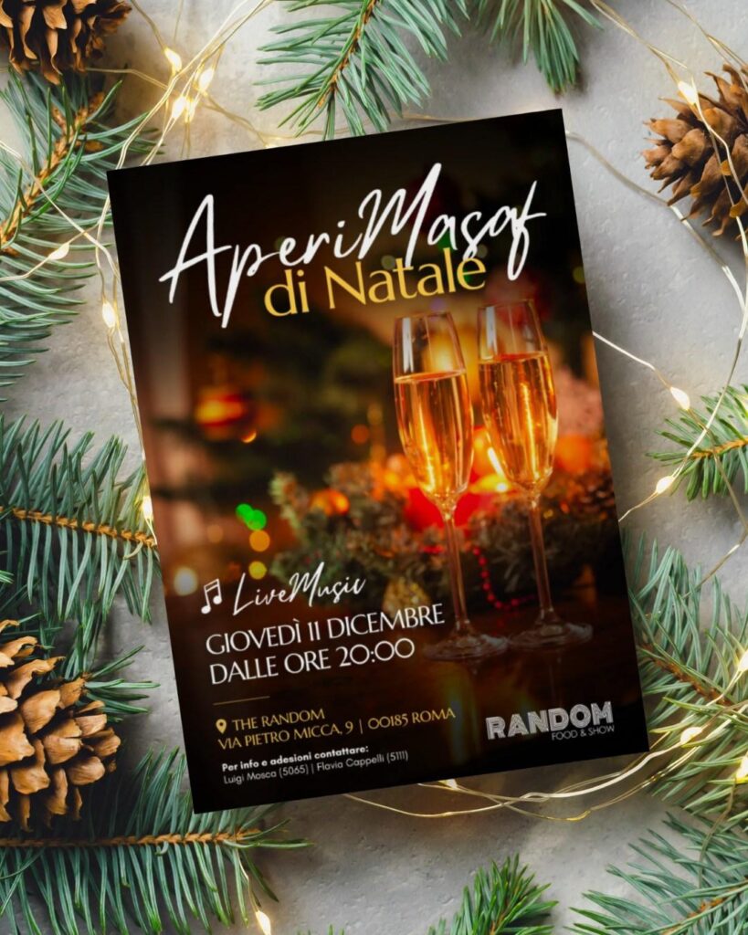 Grafica locandina per Aperitivo a Roma