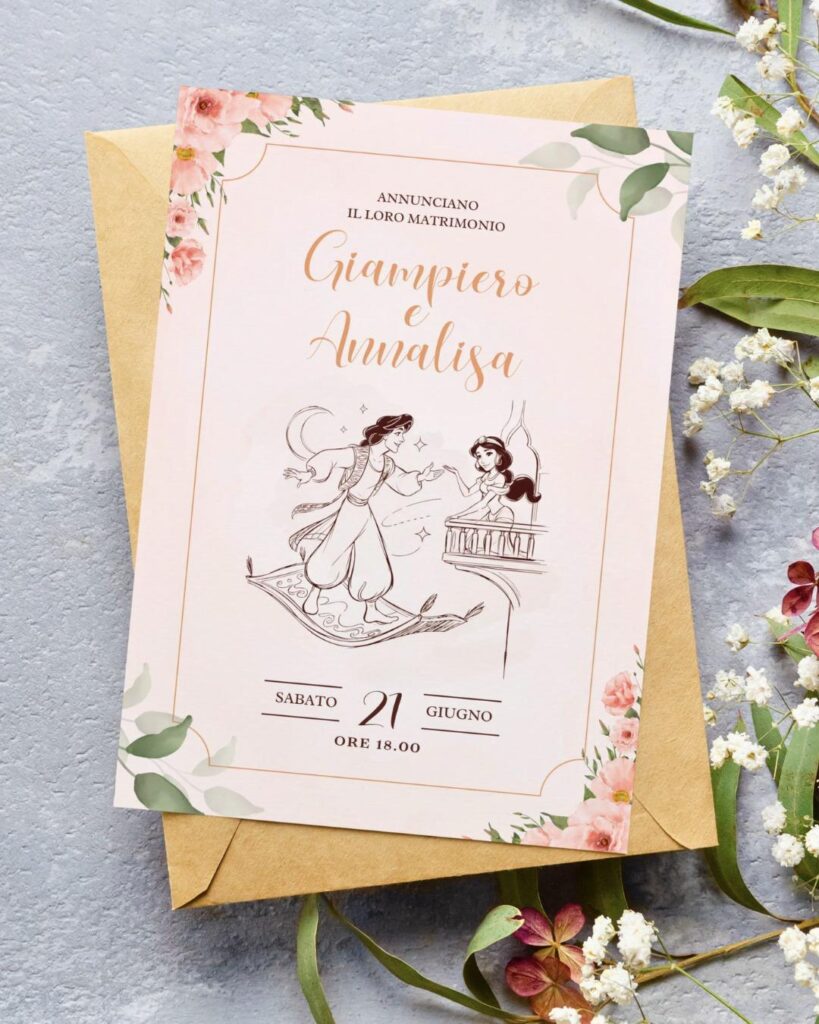 Grafica per invito matrimonio